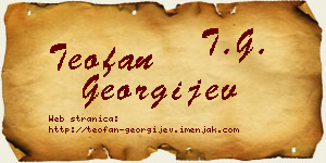 Teofan Georgijev vizit kartica